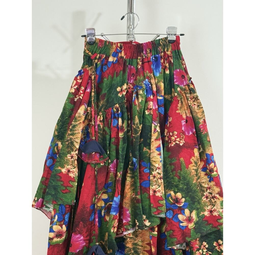 Vintage Women’s Maxi Skirt Floral Boho Layered Festival Whimsigoth Size XS NWT - Picture 7 of 12